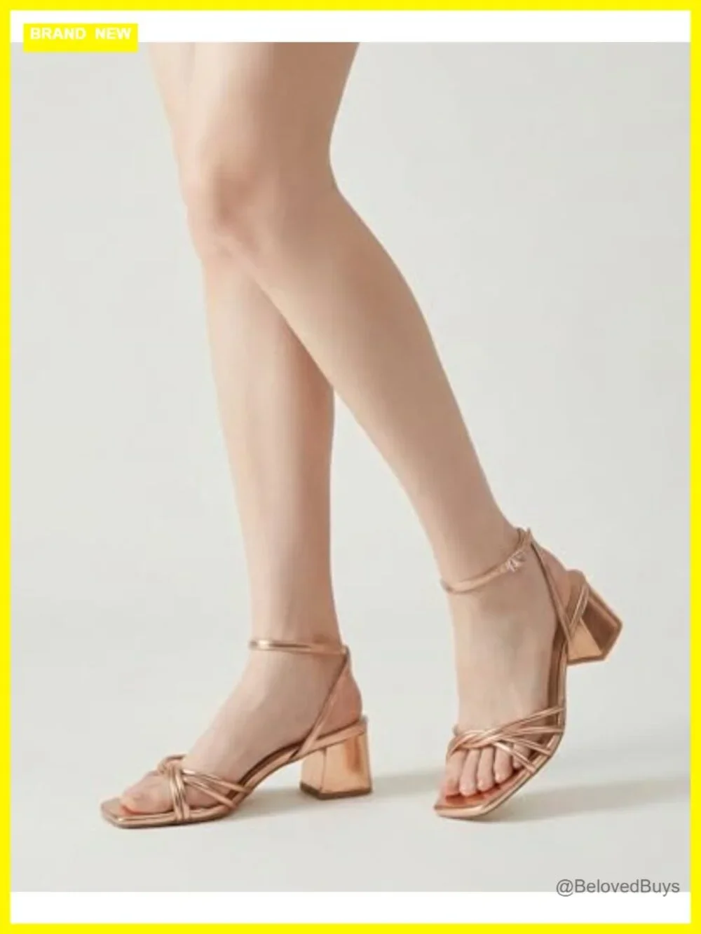 Strappy Square Toe Chunky Heel Sandals Women 2 Inch Block Heel